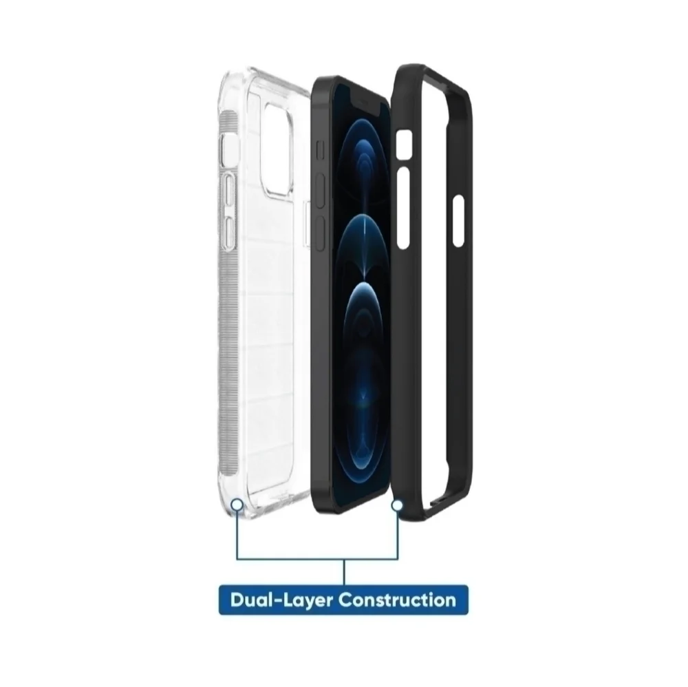NWT Onn. Slim Rugged IPhone 12 Pro Max Clear Case